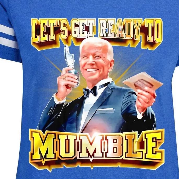 Funny Joe Biden Lets Get Ready To Mumble Anti Liberals Enza Ladies Jersey Football T-Shirt