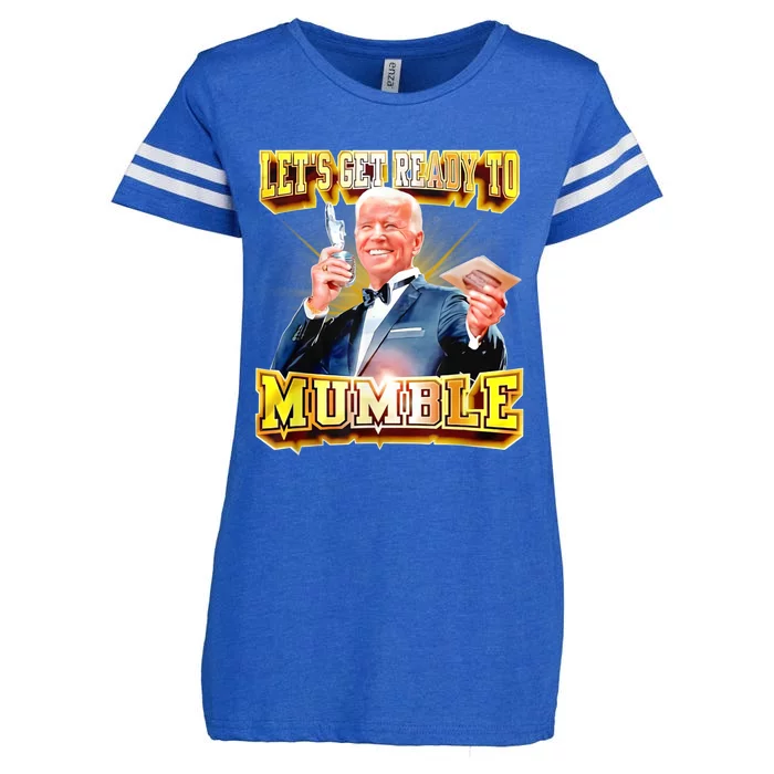 Funny Joe Biden Lets Get Ready To Mumble Anti Liberals Enza Ladies Jersey Football T-Shirt