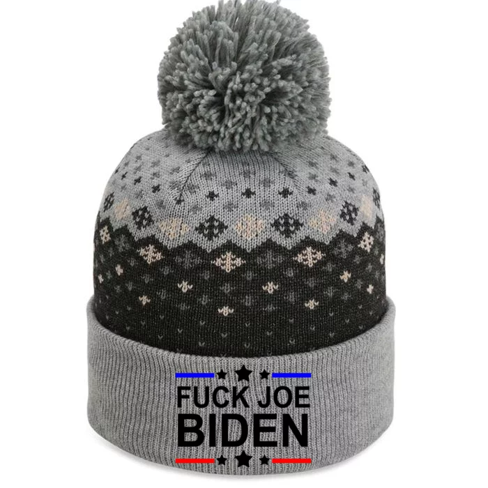 F*ucK Joe Biden The Baniff Cuffed Pom Beanie