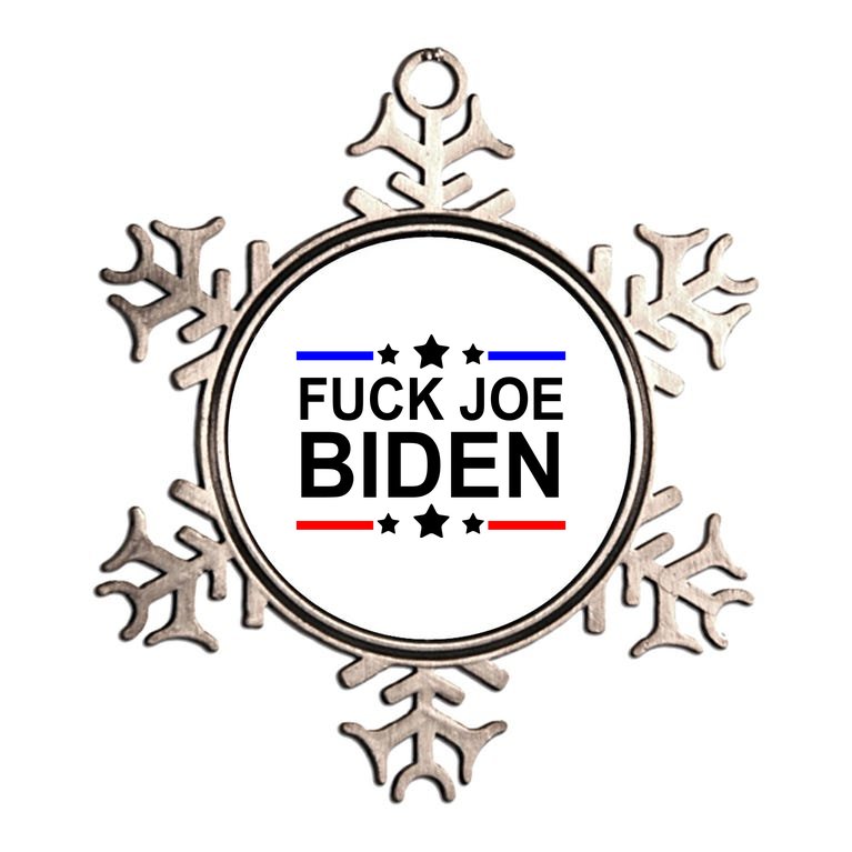 F*ucK Joe Biden Metallic Star Ornament