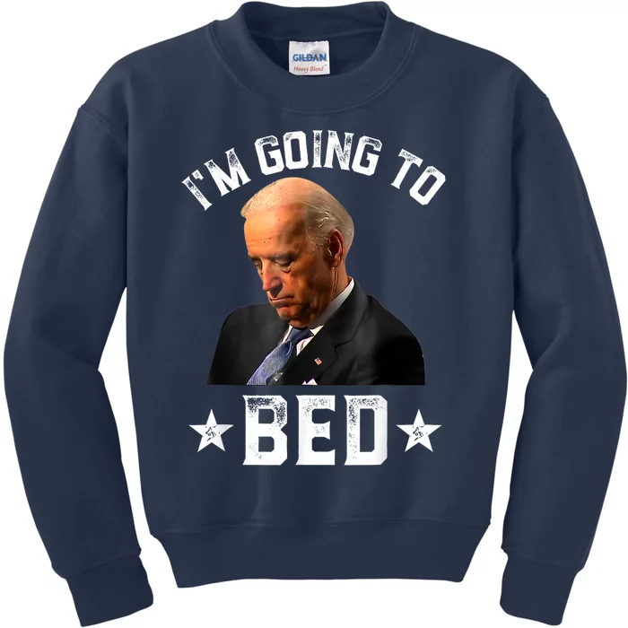 Funny Joe Biden I’m Going To Go To Bed Anti Biden Liberal Kids Sweatshirt