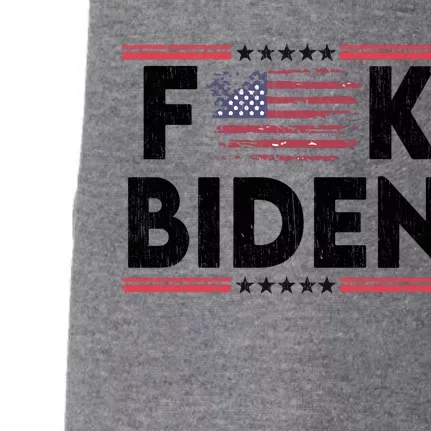 Fuck Joe Biden Funny Anti Democrat Us Flag Distressed Fuck Joe Biden Doggie 3-End Fleece Hoodie