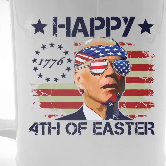 Funny Joe Biden 4th Of July Gifts Happy Halloween Firework Front & Back Beer Stein