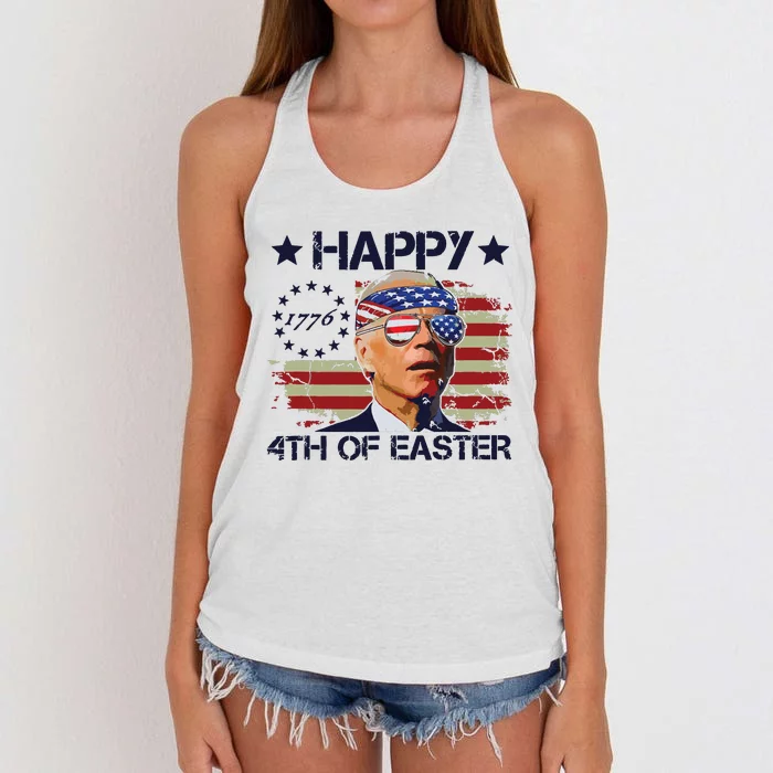 Funny Joe Biden 4th Of July Gifts Happy Halloween Firework Women's Knotted Racerback Tank