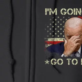 Funny Joe Biden I’m Going To Go To Bed Anti Biden Liberal Full Zip Hoodie