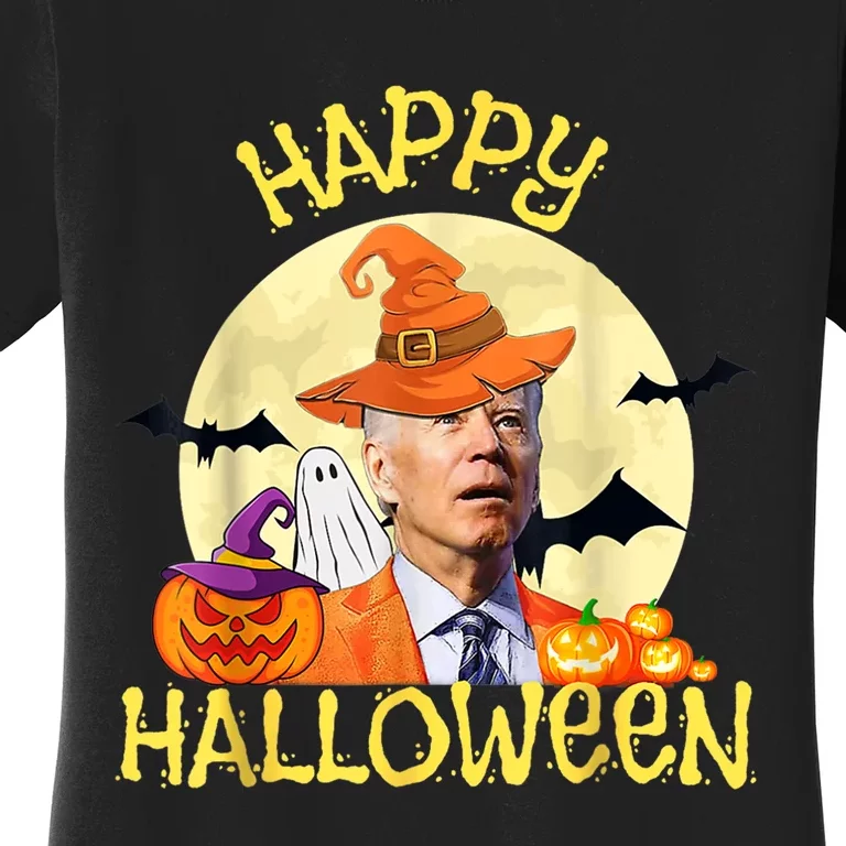 Funny Joe Biden Happy Halloween Trick Or Treat Women's T-Shirt