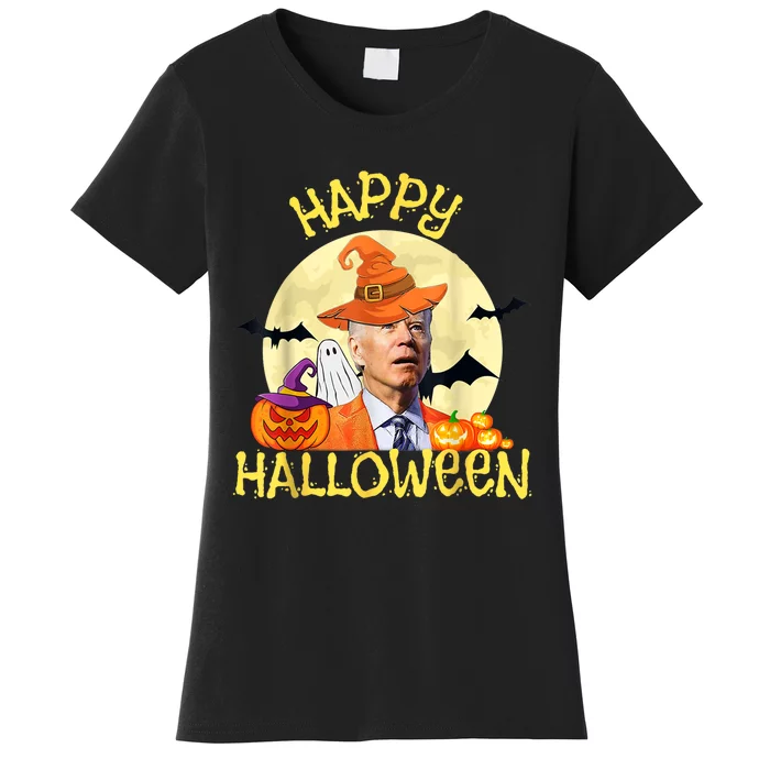 Funny Joe Biden Happy Halloween Trick Or Treat Women's T-Shirt