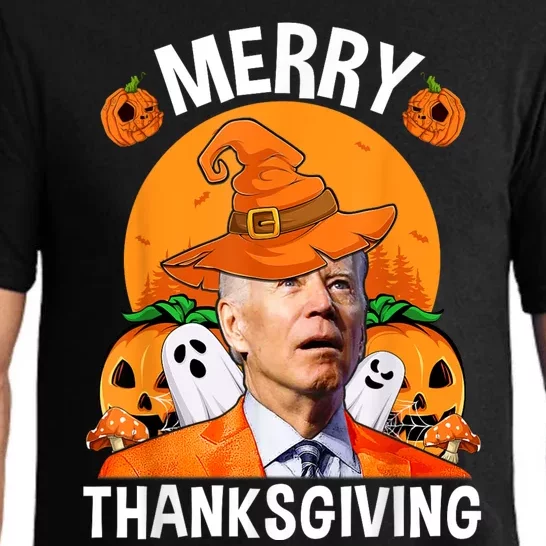 Funny Joe Biden Happy Halloween Merry Thanksgiving Pajama Set