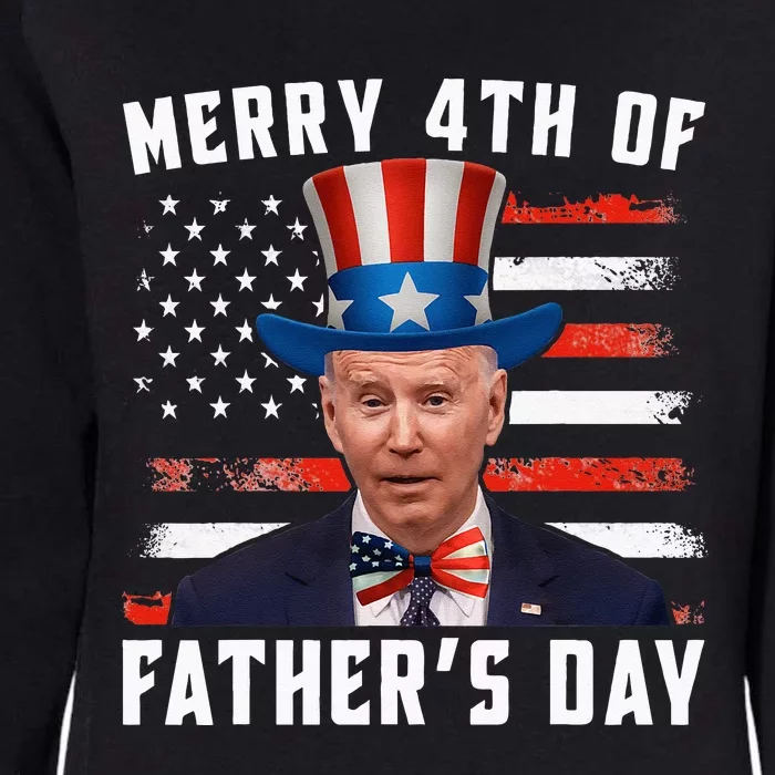 Funny Joe Biden Happy Merry 4th Of July Confused Fathers Day Womens California Wash Sweatshirt