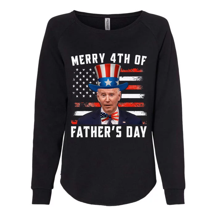 Funny Joe Biden Happy Merry 4th Of July Confused Fathers Day Womens California Wash Sweatshirt