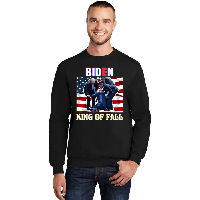 Funny Joe Biden King Of Fall Anti Biden Tall Sweatshirt