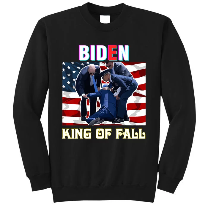 Funny Joe Biden King Of Fall Anti Biden Tall Sweatshirt