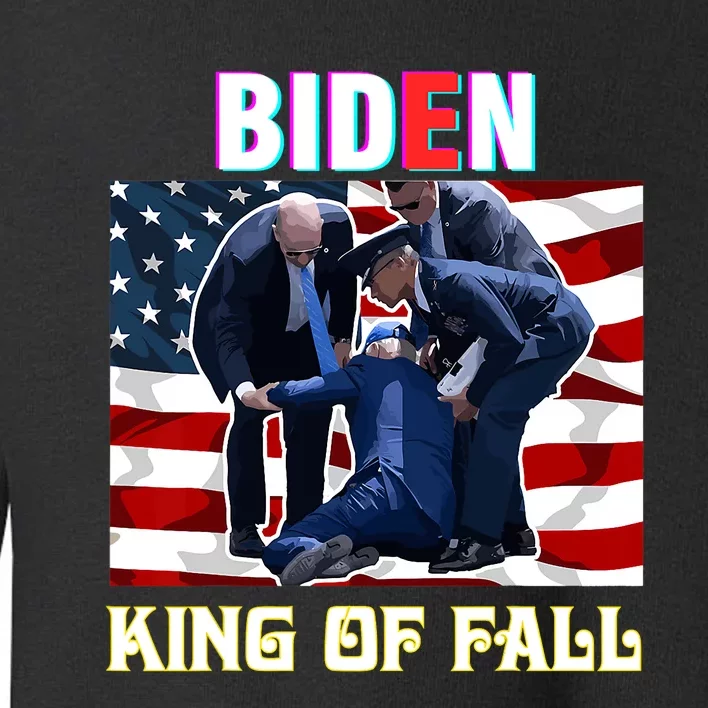 Funny Joe Biden King Of Fall Anti Biden Toddler Sweatshirt