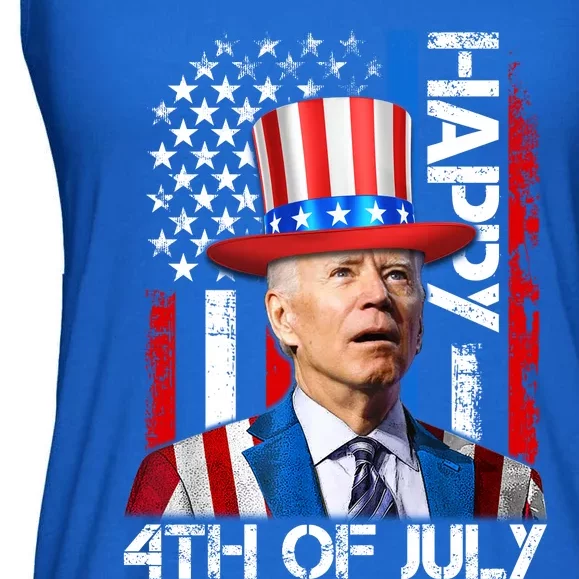 Funny Joe Biden 4th Of July Independence Day American Flag Ladies Essential Flowy Tank