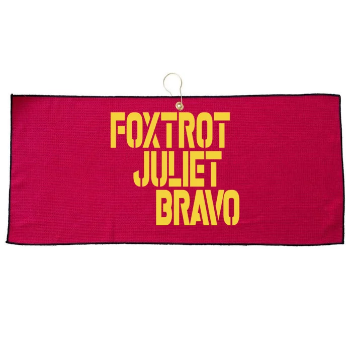 Foxtrot Juliet Bravo Large Microfiber Waffle Golf Towel