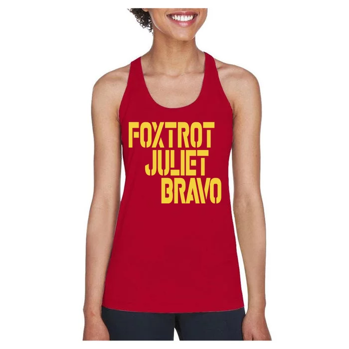 Foxtrot Juliet Bravo Women's Racerback Tank