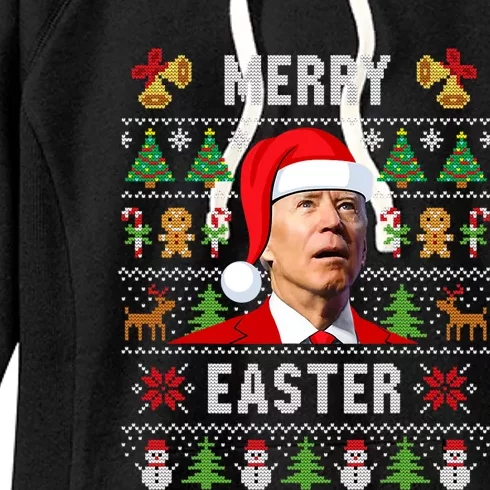 Funny Joe Biden Happy Easter Ugly Christmas Sweater Women's Fleece Hoodie