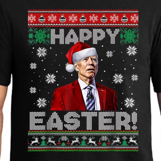 Funny Joe Biden Happy Easter Ugly Christmas Pajama Set