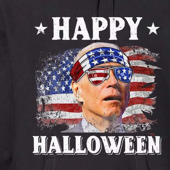 Funny Joe Biden Happy Halloween Confused 4th Of July Premium Hoodie