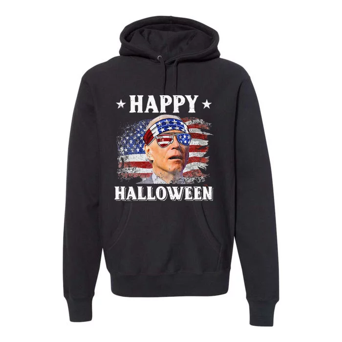 Funny Joe Biden Happy Halloween Confused 4th Of July Premium Hoodie