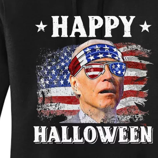 Funny Joe Biden Happy Halloween Confused 4th Of July Women's Pullover Hoodie