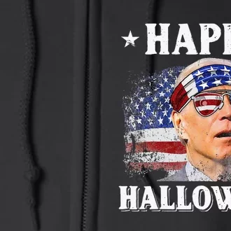 Funny Joe Biden Happy Halloween Confused 4th Of July Full Zip Hoodie