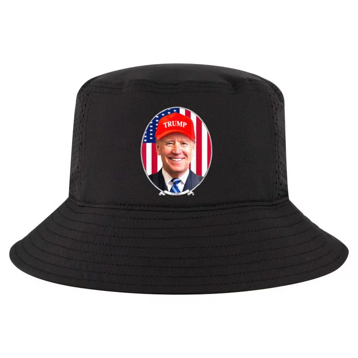 Funny Joe Biden Wearing Hat Trump Cool Comfort Performance Bucket Hat