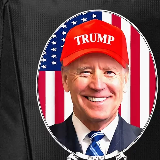 Funny Joe Biden Wearing Hat Trump City Backpack