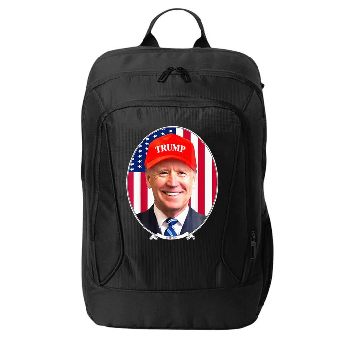 Funny Joe Biden Wearing Hat Trump City Backpack