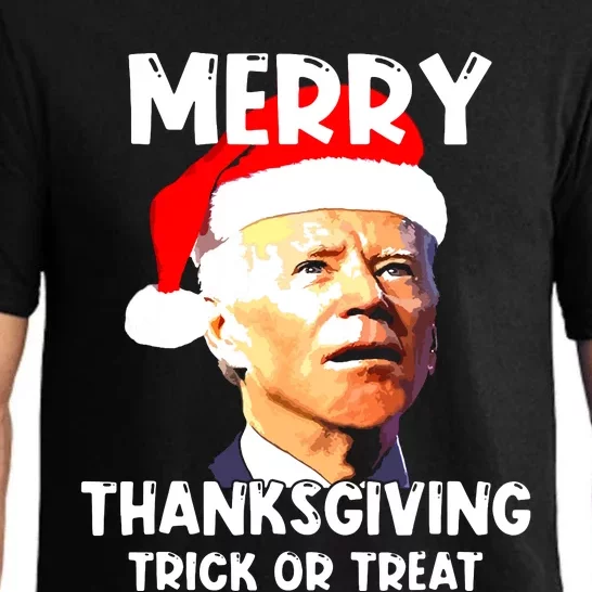 Funny Joe Biden Merry Thanksgiving Trick Or Treat Pajama Set