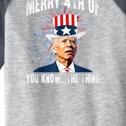 Funny Joe Biden Merry 4th Of You Know..The Thing 4th Of July Funny Toddler Fine Jersey T-Shirt