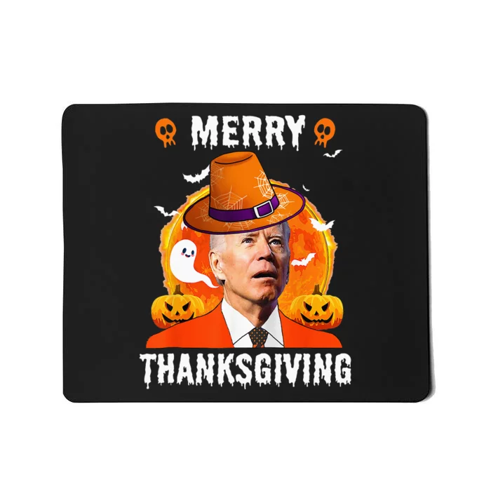 Funny Joe Biden Confused Merry Thanksgiving For Halloween Mousepad