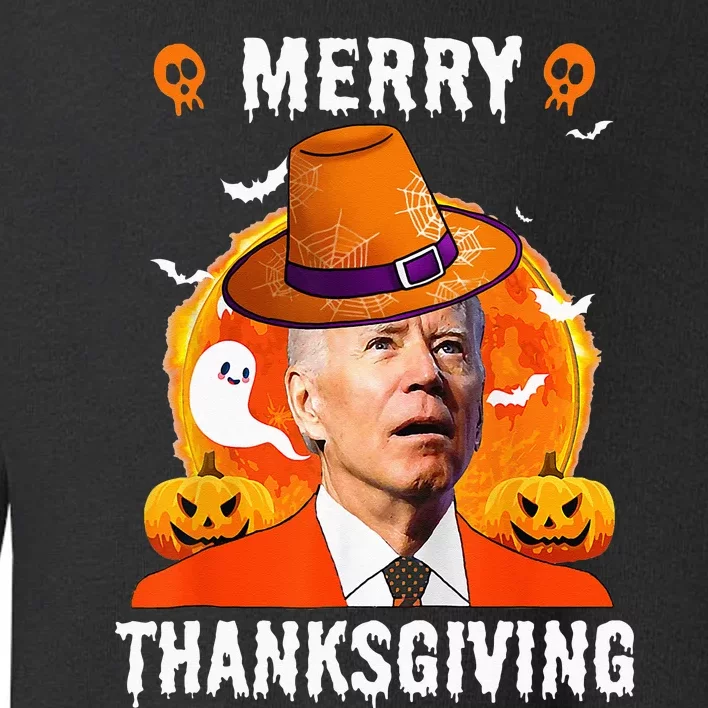 Funny Joe Biden Confused Merry Thanksgiving For Halloween Toddler Sweatshirt