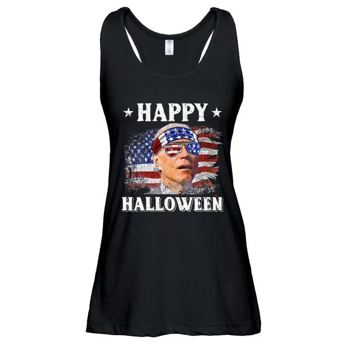 Funny Joe Biden Happy Halloween Confused 4th Of July Ladies Essential Flowy Tank