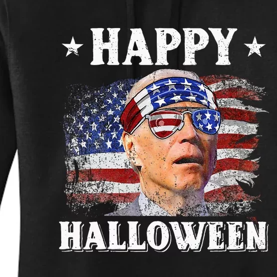 Funny Joe Biden Happy Halloween Confused 4th Of July Women's Pullover Hoodie