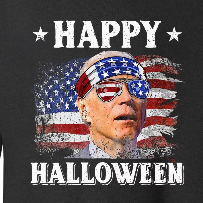 Funny Joe Biden Happy Halloween Confused 4th Of July Toddler Sweatshirt