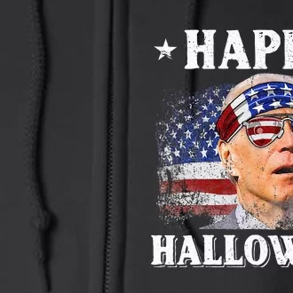 Funny Joe Biden Happy Halloween Confused 4th Of July Full Zip Hoodie