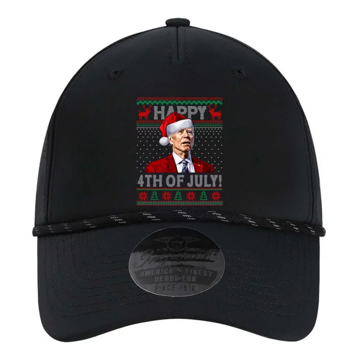 Funny Joe Biden Happy 4th Of July Ugly Christmas Sweater Gift Performance The Dyno Cap