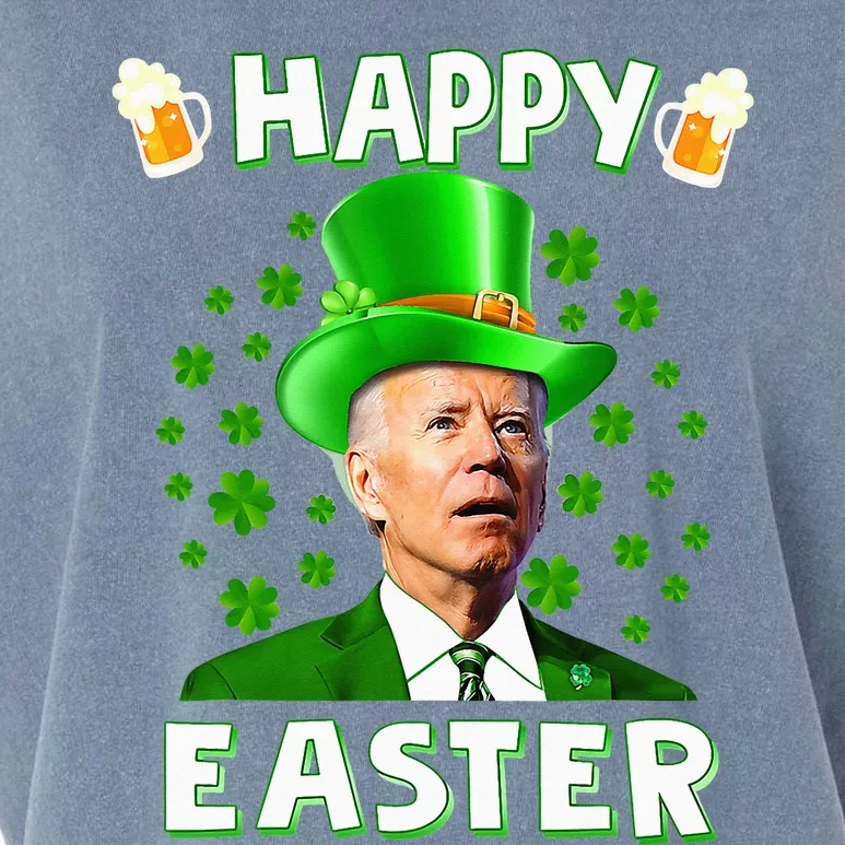 Funny Joe Biden Easter Confused St Patricks Day Garment-Dyed Women's Muscle Tee