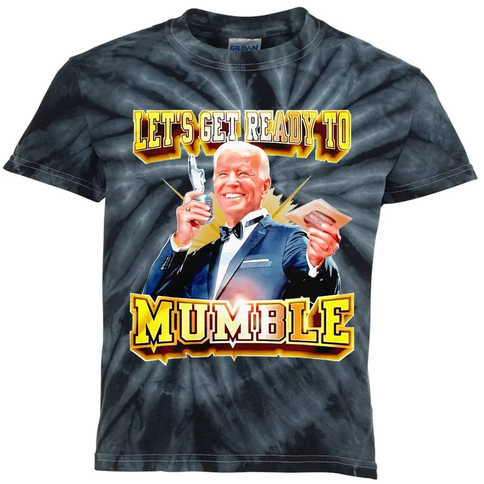 Funny Joe Biden Lets Get Ready To Mumble Anti Liberals Kids Tie-Dye T-Shirt