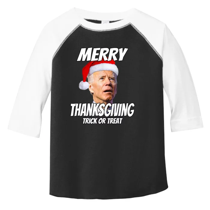 Funny Joe Biden Merry Thanksgiving Trick Or Treat TShirt Toddler Fine Jersey T-Shirt