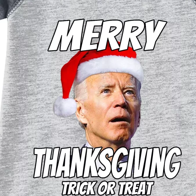 Funny Joe Biden Merry Thanksgiving Trick Or Treat TShirt Infant Baby Jersey Bodysuit