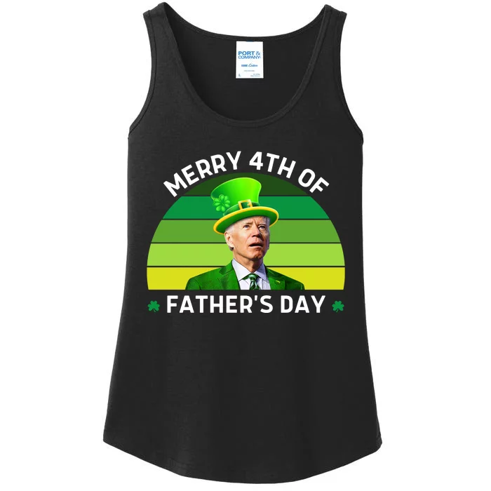 Funny Joe Biden St Patricks Day Merry 4th Of Fathers Day Ladies Essential Tank