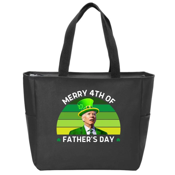 Funny Joe Biden St Patricks Day Merry 4th Of Fathers Day Zip Tote Bag