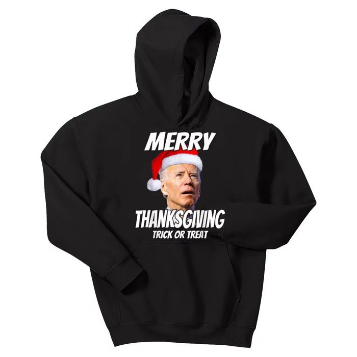 Funny Joe Biden Merry Thanksgiving Trick Or Treat Kids Hoodie