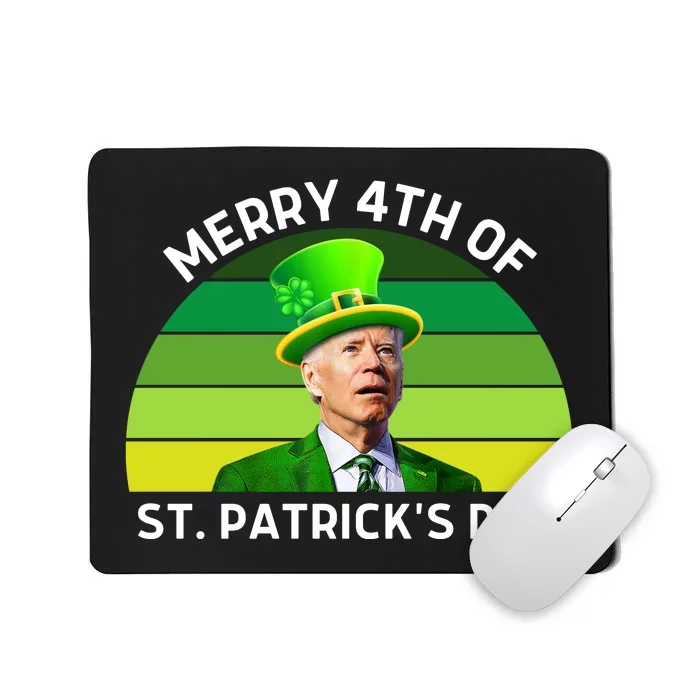 Funny Joe Biden St Patricks Day Merry 4th Of St Patrick's Day Mousepad