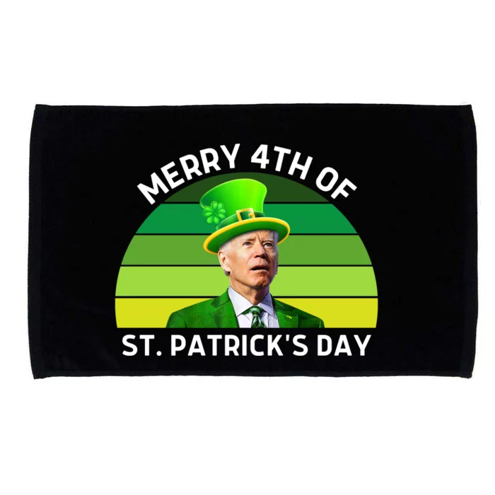 Funny Joe Biden St Patricks Day Merry 4th Of St Patrick's Day Microfiber Hand Towel