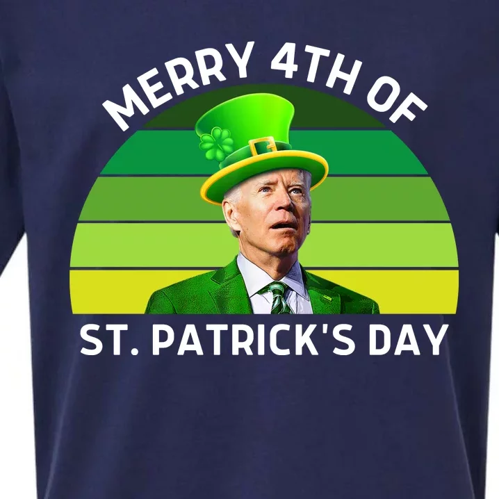 Funny Joe Biden St Patricks Day Merry 4th Of St Patrick's Day Sueded Cloud Jersey T-Shirt