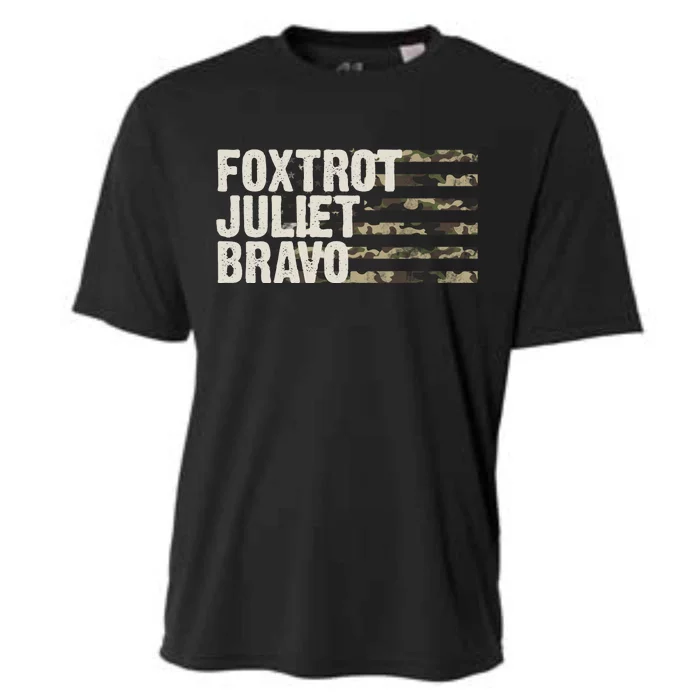 Foxtrot Juliet Bravo Camo Military Flag Cooling Performance Crew T-Shirt