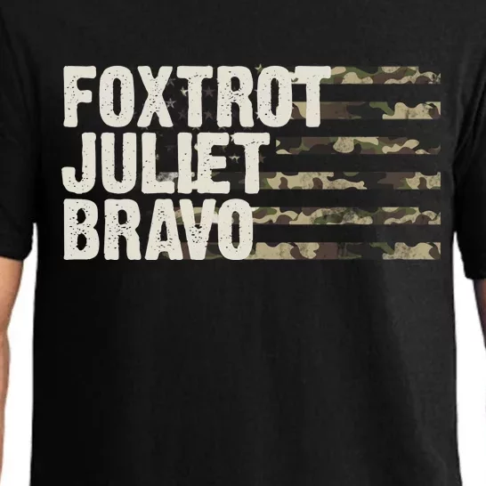 Foxtrot Juliet Bravo Camo Military Flag Pajama Set